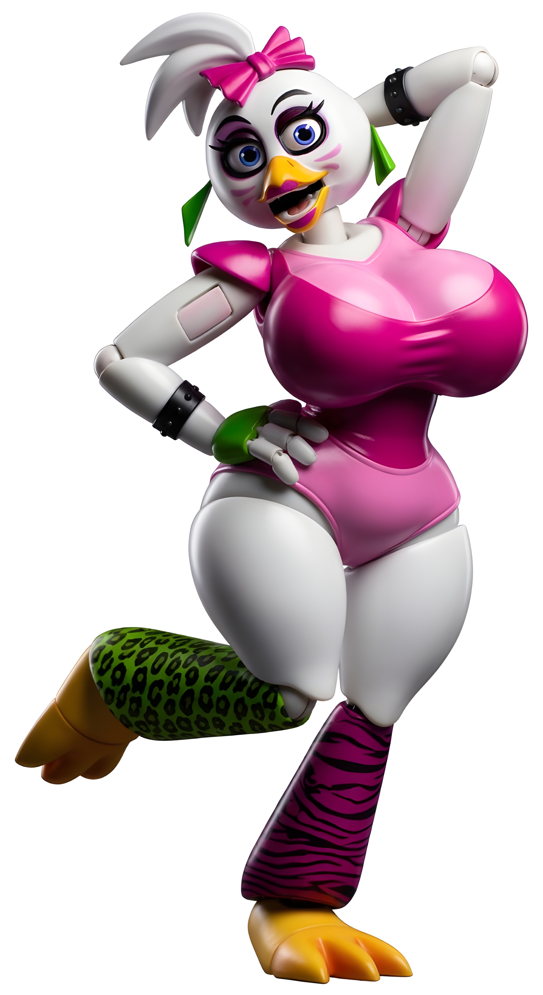 1girls, 3d, 3d (artwork), accurate art style, ai generated, animatronic, animatronic female, animatronic girl, big ass, big breasts, big butt, big neckline, brasil louco, breasts, bubble ass, bubble butt, chicken, clothed, clothed female, curvaceous, curvy, curvy body, curvy figure, dominant, dominant female, female, female only, five nights at freddy's, five nights at freddy's: security breach, full body, fully clothed, furry, furry female, furry only, glamrock chica (fnaf), huge breasts, large ass, large breasts, mature, mature female, neckline, robot, robot girl, seducing, seducing viewer, seductive, seductive look, seductive smile, sexy, sexy body, sexy pose, simple background, solo, solo female, solo focus, tagme, thick ass, thick body, thick butt, thick thighs, voluptuous, voluptuous body, voluptuous female, white background