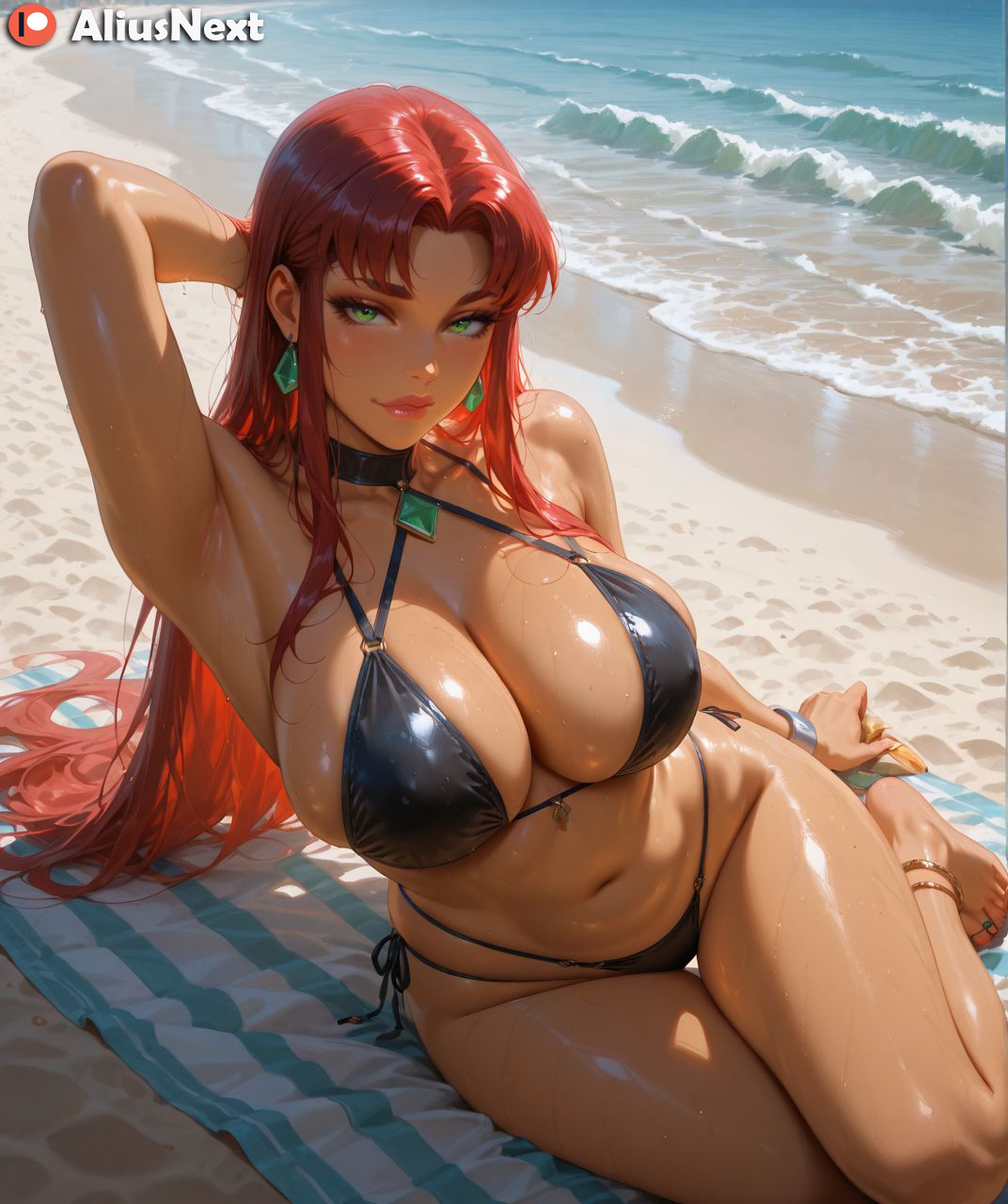 1girls, 2025, ai generated, aliusnext, anime, ankles, big ass, big breasts, bitch, bracelet, breasts, dark skin, dark-skinned female, dc, dc comics, feet, female, female only, foot fetish, hi, high, highres, huge ass, huge breasts, light skin, light-skinned female, lingerie, massive ass, massive breasts, mature, mature female, patreon, quality, res, resolution, sexy, sexy pose, sling bikini, slingshot swimsuit, starfire, style, sweat, sweatdrop, sweating, sweaty, sweaty body, sweaty breasts, tanned, tanned skin, teen titans, thick, thick ass, thick hips, thick legs, thick lips, thick thighs, toe ring, uncensored, username, voluptuous, voluptuous body, voluptuous female, watermark
