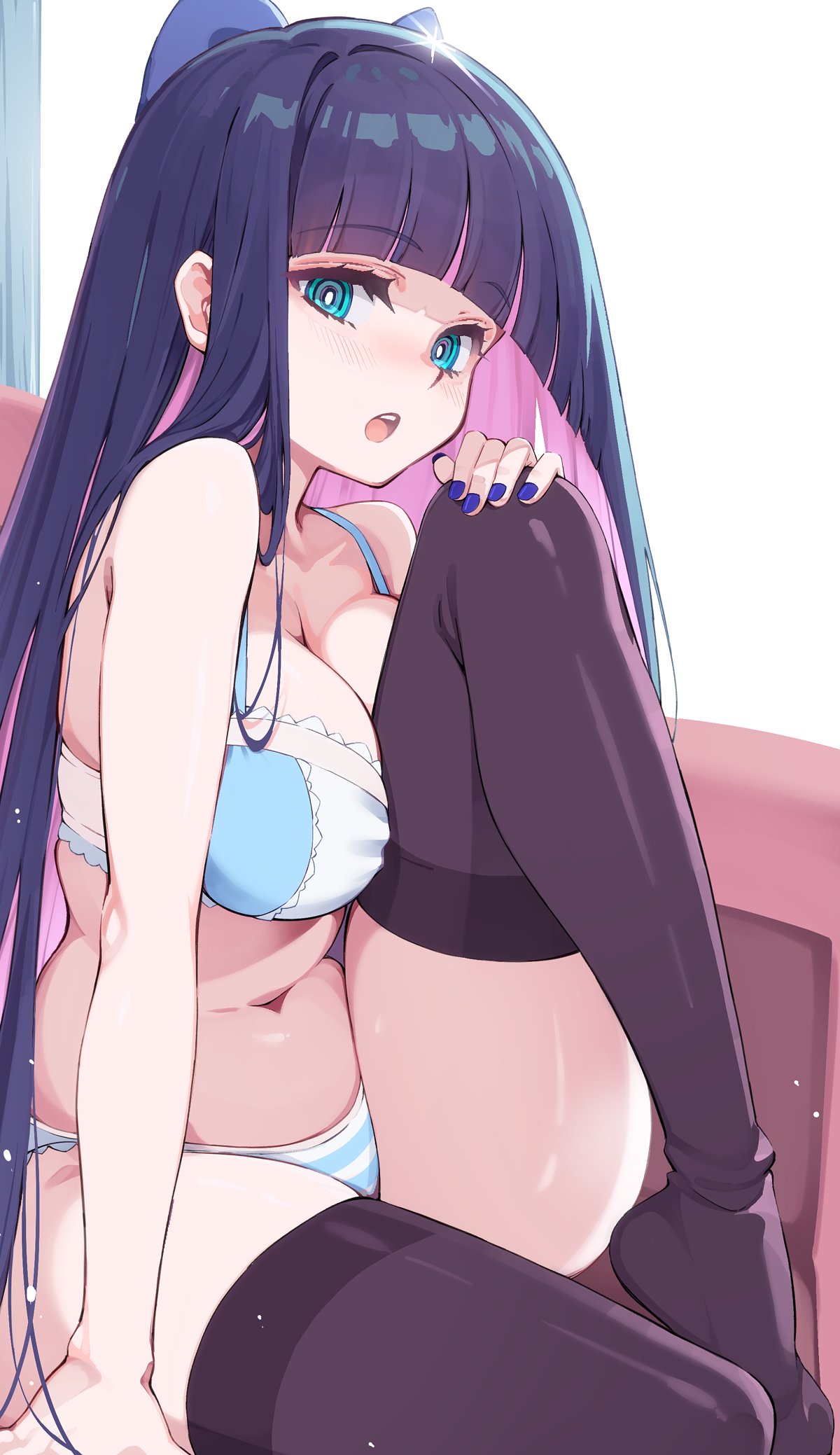 artist request, bra, panties, panty & stocking with garterbelt, stocking anarchy, stockings, tagme
