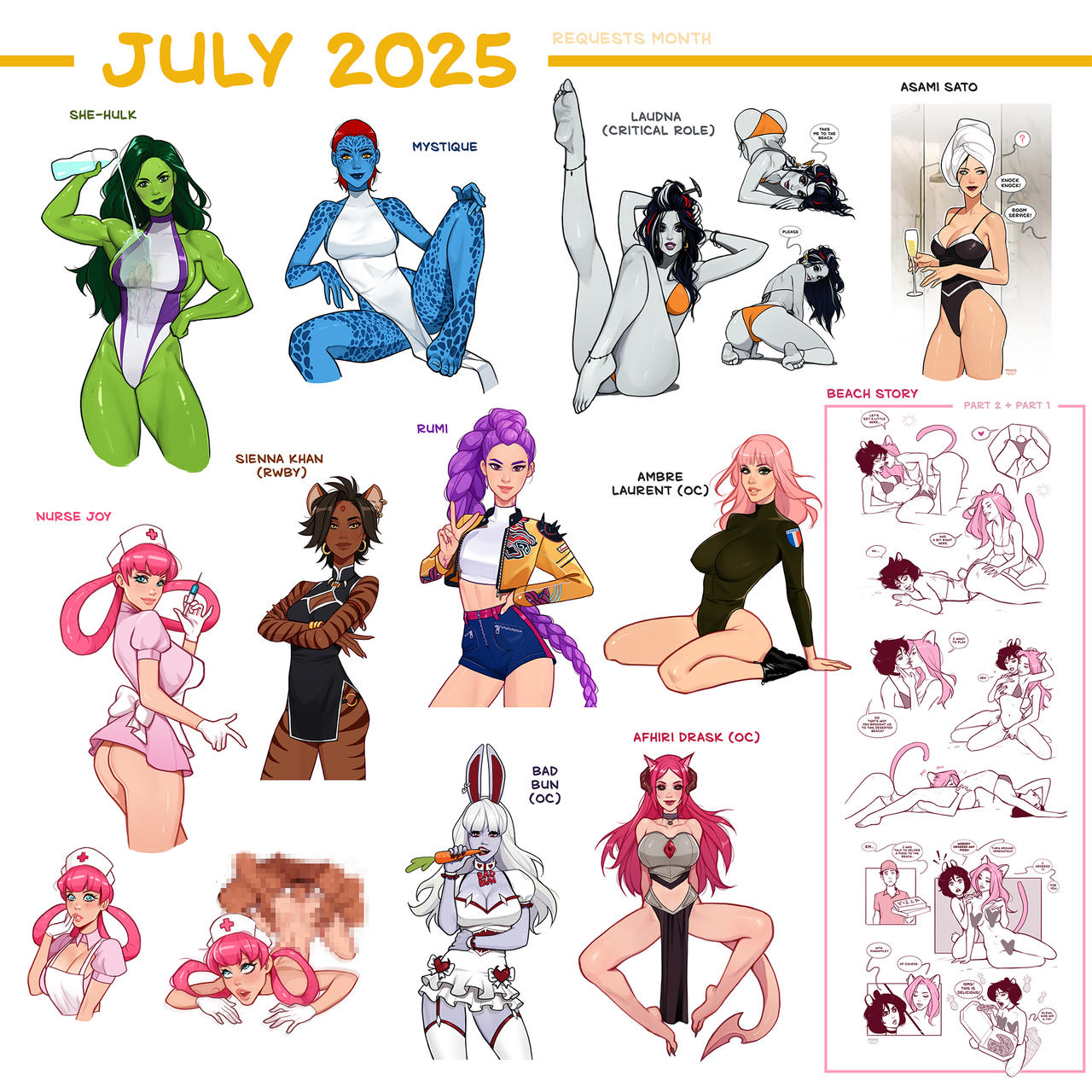 12girls, 6+girls, afhiri drask, ambre laurent, animal humanoid, anthro, asami sato, ass, avatar legends, avatar the last airbender, bad bun, barefoot, big ass, big breasts, bikini, blue body, blue skin, blue-skinned female, breasts, buffy (minko), bunny girl, bust, busty, cat ears, cat girl, cat tail, catgirl, chest, critical role, curvaceous, curvy, curvy figure, dark skin, dark-skinned female, digital media (artwork), dungeons and dragons, elena (minko), faunus, feline, feline humanoid, female, game freak, hips, homo superior, hourglass figure, huge ass, huge breasts, humanoid, joi (pokemon), kpop demon hunters, large ass, large breasts, laudna (critical role), legs, light skin, light-skinned female, marvel, marvel comics, mature, mature female, minko, mutant, mutant (marvel), mystique, nickelodeon, nintendo, nurse, nurse joy, original, original character, original characters, pink hair, pokemon, rabbit ears, rabbit girl, raven darkholme, red hair, rooster teeth, rumi (kpop demon hunters), rwby, sienna khan, slim waist, tail, the legend of korra, thick, thick hips, thick legs, thick thighs, thighs, voluptuous, waist, wide hips, x-men