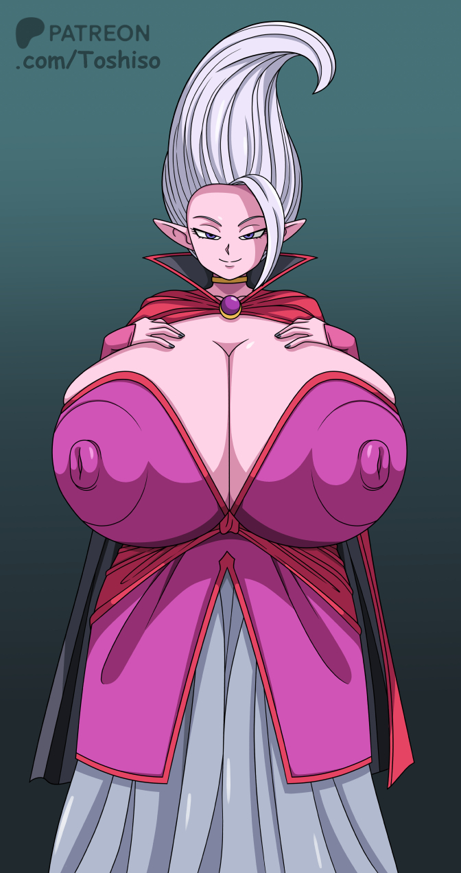 arinsu, breasts, dr. arinsu, dragon ball, dragon ball daima, dragon ball z, female, huge ass, huge breasts, hyper, hyper breasts, thick thighs, toshiso, white hair, wide hips