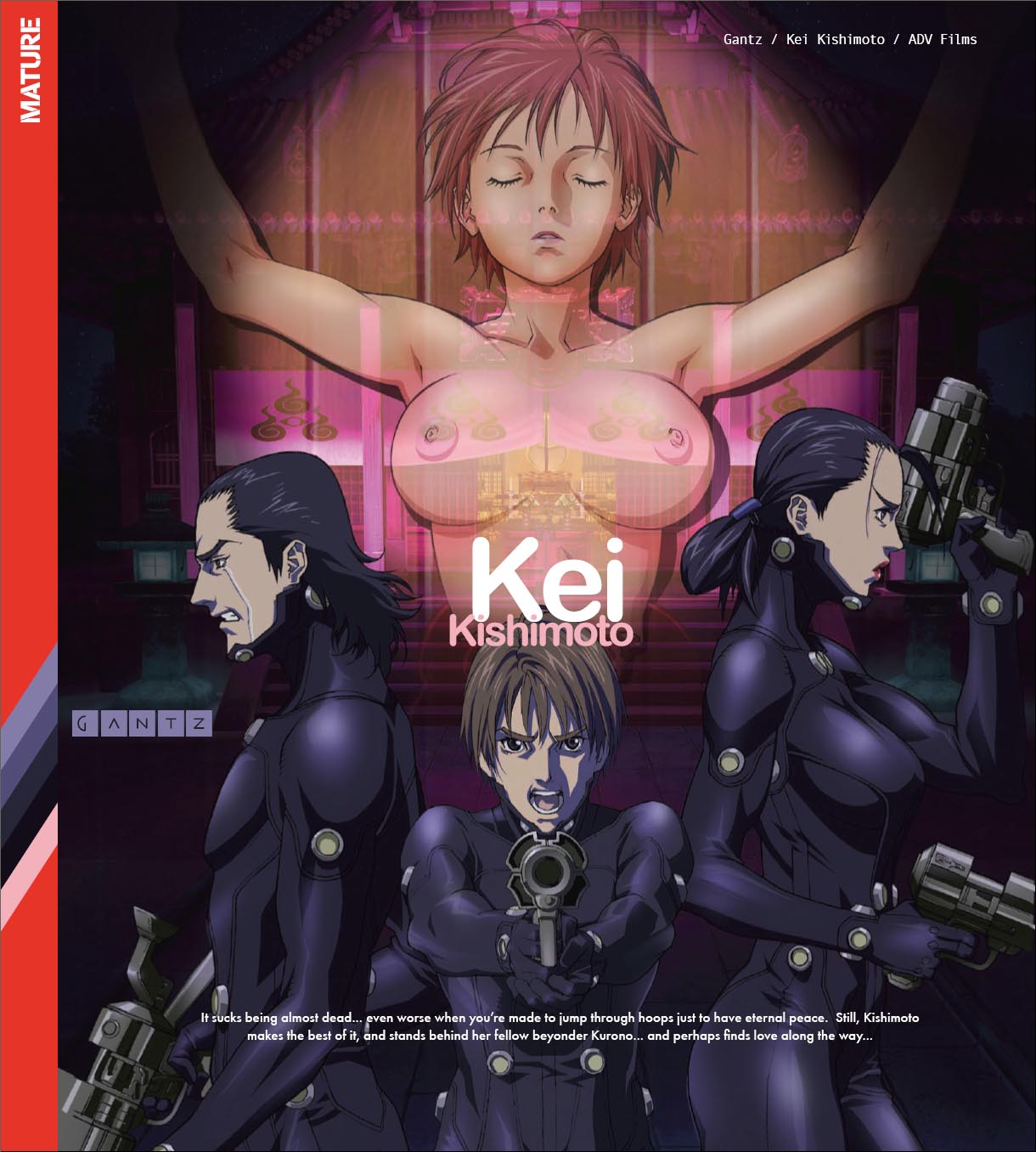 2boys 2girls breasts closed_eyes english english_text female gantz highres kei_kishimoto kei_kurono male masaru_kato nipples sakuraoka_sei scan