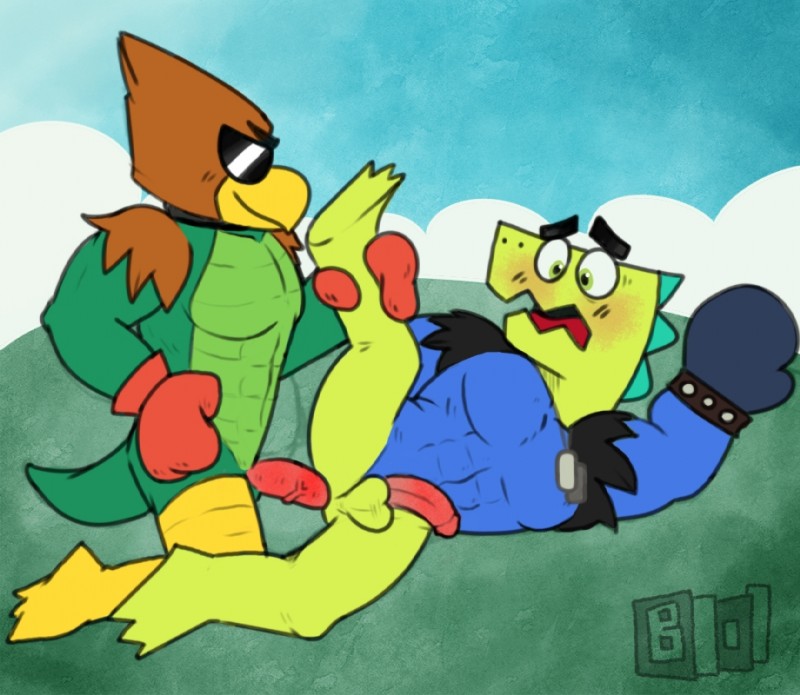 anthro eagleator furry gay hawkodile male_focus male_only no_humans penetration penis tagme