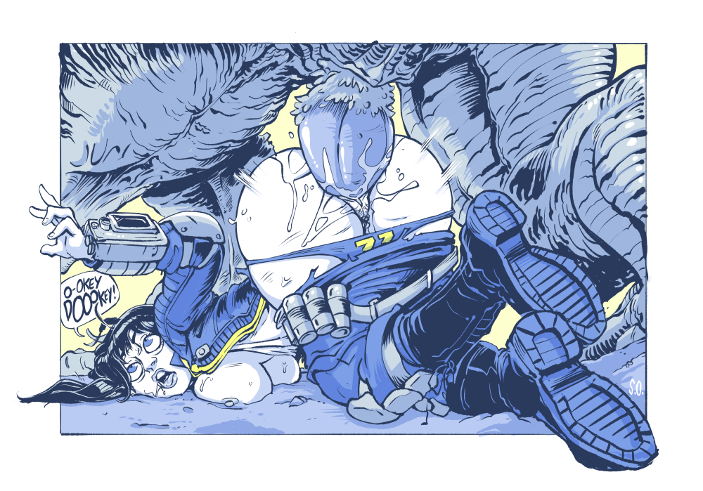1girls, 2d, all fours, anal, anal sex, ass, breasts, cum, cum in ass, deathclaw, dialogue, face down ass up, fallout, fallout (series), fallout (tv series), female pubic hair, femsub, from behind, fucked senseless, head down ass up, huge cock, humansub, impossible fit, interspecies, interspecies domination, interspecies sex, lucy maclean, male deathclaw (fallout), monster, monster cock, monster male, monster on female, monster on human, monster sex, monsterdom, monsterfucker, nipples, nonhuman male on human female, panties down, pip-boy, pubic hair, pussy, ridiculous fit, seepingooze, teratophilia, torn clothes, unusual penis, vault suit