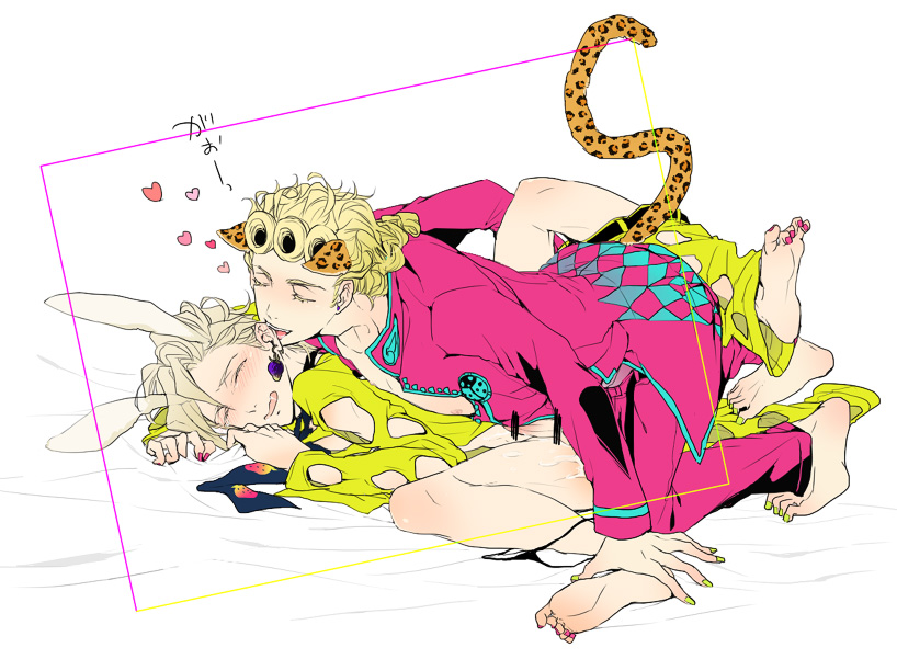 animal_ears animal_tail gay giorno_giovanna jojo's_bizarre_adventure male male_only pannacotta_fugo ryan_(artist) tagme vento_aureo yaoi