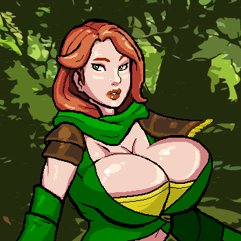 1girls big_breasts breasts cleavage dota_2 female female_only green_eyes huge_breasts large_breasts lipstick orange_hair pale-skinned_female pale_skin red_lipstick solo solo_female sub_tank tagme windranger