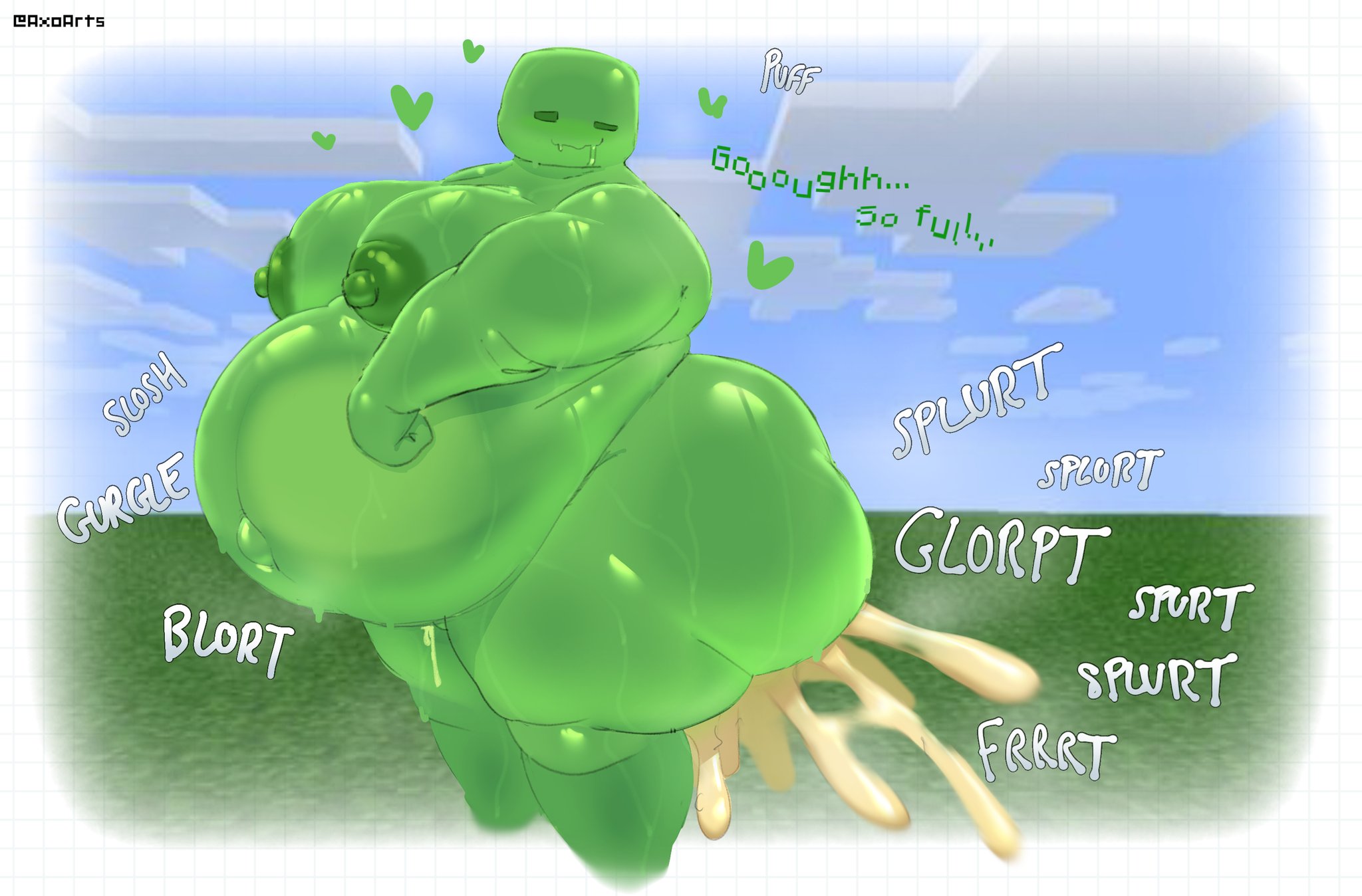 2boys, axoarts, bhm, gay, gay anal, gay sex, lemon (pastelitikiwi), male, male only, male/male, overweight, overweight male, slime, slime boy