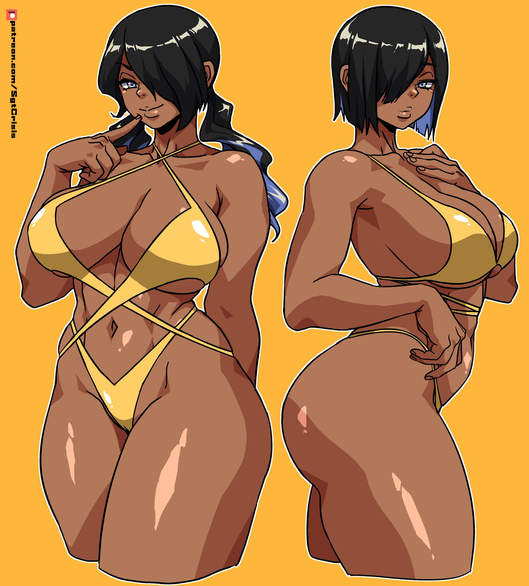 2girls, big ass, big breasts, big thighs, breasts, brown body, brown skin, brown-skinned female, chest, curvaceous, curvy, curvy figure, dark skin, dark-skinned female, digital media (artwork), faith (ignitioncrisis), female, hips, hope (ignitioncrisis), hourglass figure, huge ass, huge breasts, huge thighs, ichan, large ass, large breasts, large thighs, legs, mature, mature female, sisters, slim waist, thick, thick hips, thick legs, thick thighs, thighs, voluptuous, waist, wide hips, wide thighs