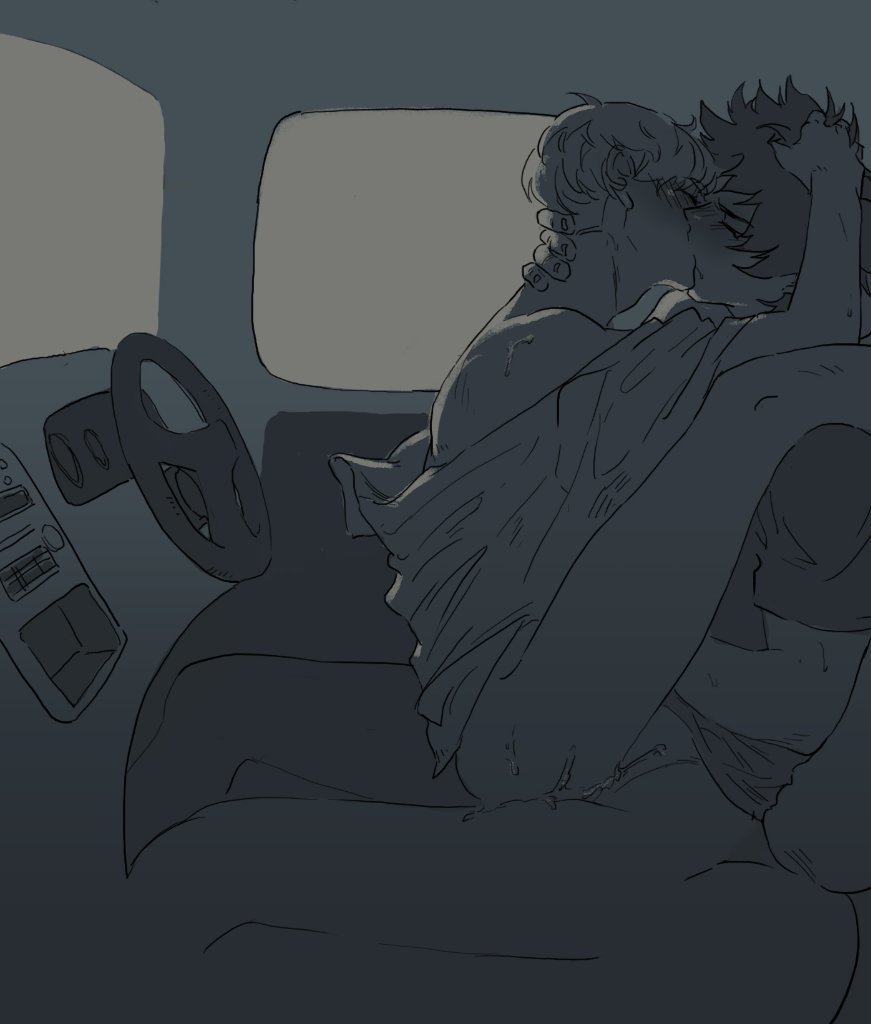 2boys akira_fudou anal anal_sex blush car cum cum_in_ass cumdrip devilman devilman_crybaby gay gay_sex kissing male/male male_focus motor_vehicle multiple_boys penetration ryo_asuka sex sitting straddling vehicle window yaoi