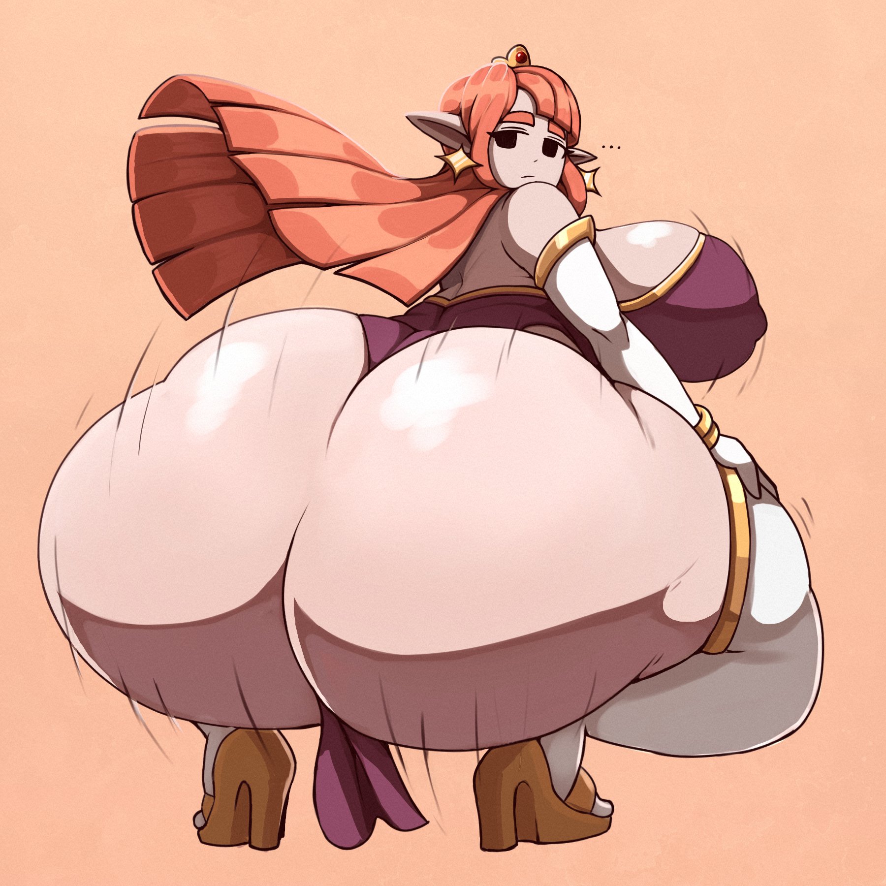 1girls, ass, ass bigger than head, ass bigger than torso, big ass, big breasts, bottom heavy, bouncing ass, bouncing breasts, breasts, bubble butt, busty, clothing, dotodonoto, elf, elf female, enormous ass, fanart, fat ass, female, female only, full body, gigantic ass, huge ass, huge breasts, hyper, hyper ass, large ass, large breasts, long hair, looking back, massive ass, milkchew, original, pointy ears, solo, thick ass, thick thighs, thunder thighs, twerking, valerie ingenspalda (dotodonoto), wide hips