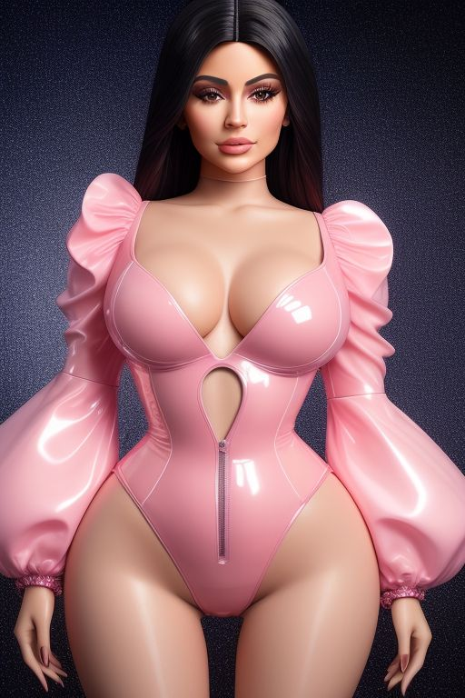 ai_generated american barbie_(cosplay) barbie_(franchise) big_breasts bitchy busty celebrity female female_only hourglass_figure kylie_jenner pink_clothing real_person rich_bitch rich_girl solo