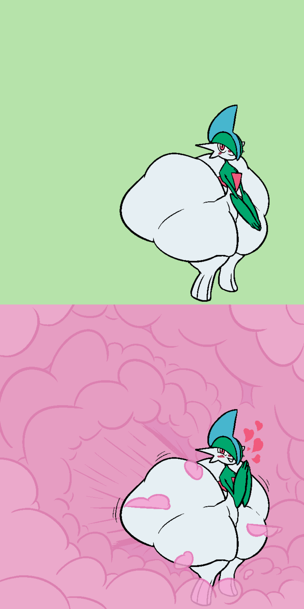 1boy ass ass_built_separately big_ass big_butt big_fart blush blushing fart fart_cloud fart_everywhere fart_fetish farting gallade grin heart hearts huge_ass huge_fart hyper_ass hyper_fart image_set male male_only pink_fart pokemon pokemon_(species) sequence storebrandgenerics tall_image