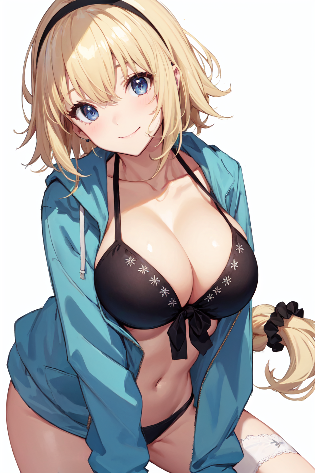 1girls ai_generated bikini blonde_hair blue_eyes braided_hair breasts fate/grand_order fate_(series) female hi_res huge_breasts jeanne_d'arc_(fate) jeanne_d'arc_(swimsuit_archer) light-skinned_female light_skin long_hair smile stable_diffusion