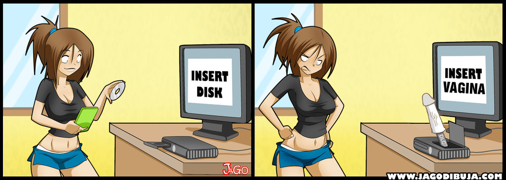 1girls bare_midriff beige_skin brown_hair closed_mouth clothed color comedy dildo electronics erika_(living_with_hipstergirl_and_gamergirl) female_only game_console game_disc gamer_girl gamergirl humor jago_dibuja living_with_hipstergirl_and_gamergirl microsoft open_eyes open_mouth optical_disc ponytail shorts smile solo standing television tied_hair xbox xbox_360