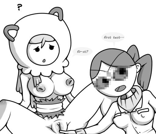 adventure_time bottomless breasts celina_(adventure_time) clothed_female_nude_female dialogue doctor_princess duo english_text female fingering humanoid hyooman_tribe nipple_bulge nipples tagme vulva yuri