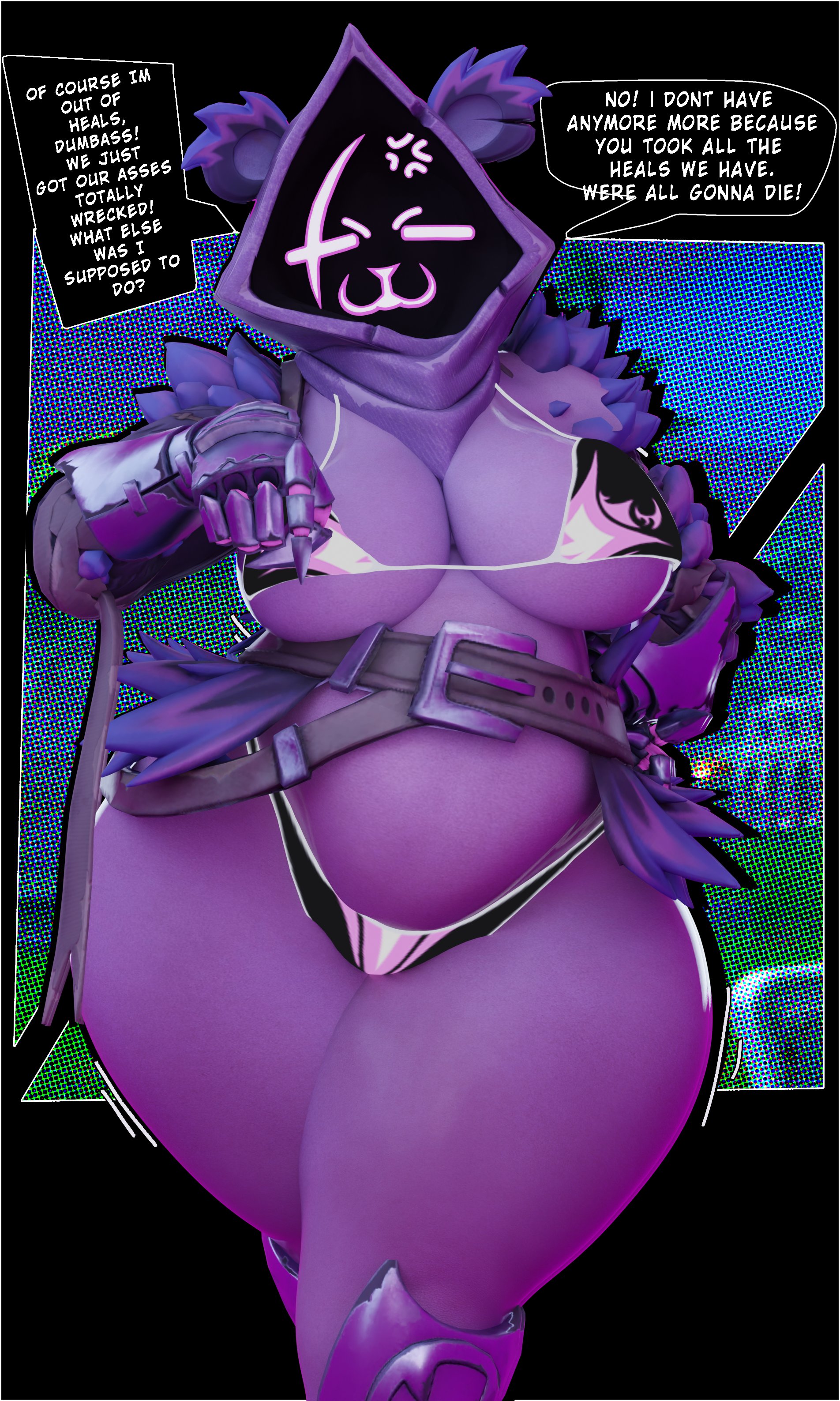 :3, 3d, 3d animation, adorable, anthro, anthro only, ass, ass bigger than head, big ass, big breasts, big thighs, bikini, blush, breasts, bubble ass, bubble butt, cute, dialogue, dumptruck ass, dumptruck butt, epic games, female, female only, fortnite, fur, furry, gigantic ass, gigantic breasts, gigantic thighs, heart, huge ass, huge breasts, huge thighs, hyper, hyper ass, hyper thighs, palmtreerothic, raven team leader, solo, tagme, teasing, text, thick hips, thick thighs, thighs, thighs bigger than head