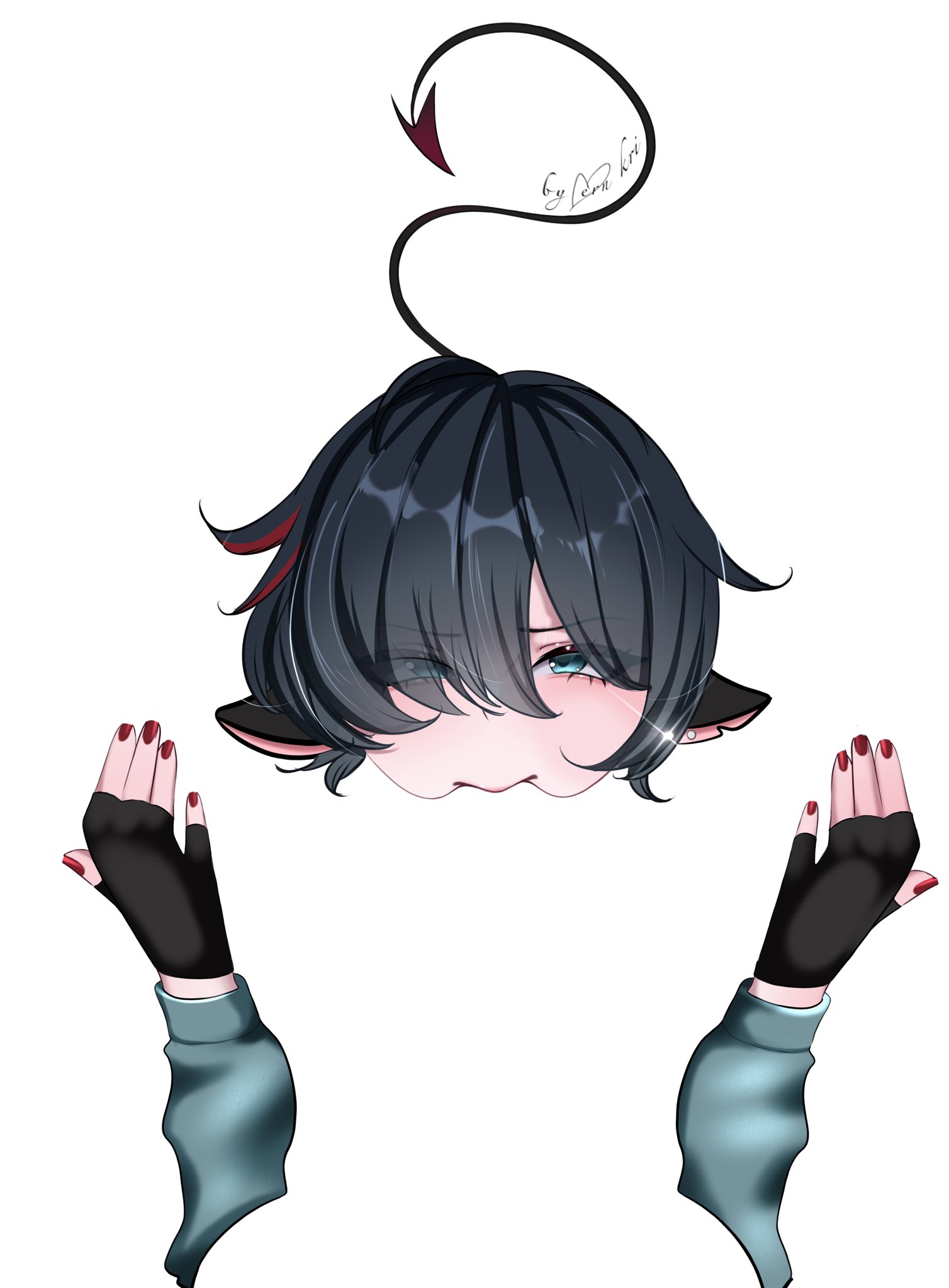 anon, anonymous character, anonymous female, black hair, cunnilingus, devil tail, ear piercing, eating out, eating pussy, ern kri, faceless character, faceless female, female pov, femboy, femboy on female, fingerless gloves, genderbend, genderswap, genderswap (ftm), hands on thighs, hoyoverse, jane doe (zenless zone zero), john doe (zenless zone zero) (scopeophilia), licking pussy, light-skinned male, long sleeves, looking at viewer, male, male focus, negative space cunnilingus (meme), painted nails, rat, rat boy, rat ears, red nails, red streaks, rule 63, sucking pussy, tail, teal eyes, thiren, twitter link, unseen character, unseen female face, watermelon trend, y/n, y/n (your name), zenless zone zero