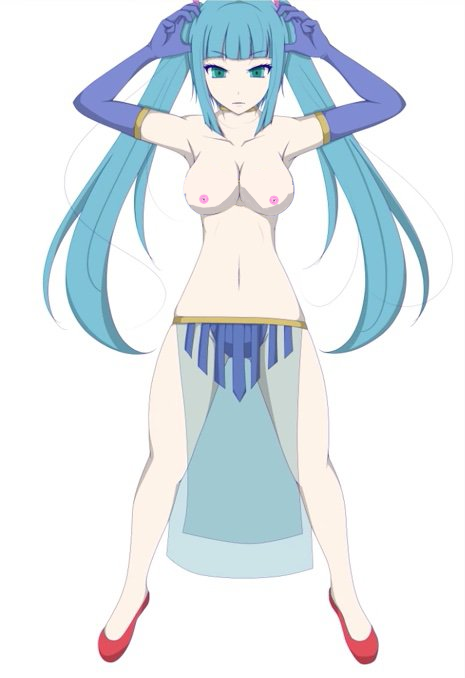 1girls accurate_art_style aqua_eyes aqua_hair arabian_clothes areolae arms_up belly_dancer belly_dancer_outfit blossomtea blue_eyes blue_gloves blue_hair breasts choker collarbone edited_image edited_official_artwork elbow_gloves ell182a_(masa_works_design) encantada_(vocaloid) exotic_dancer eyebrows eyebrows_visible_through_hair eyelashes eyelashes_visible_through_hair full_body gloves golden_choker golden_ribbon hair_ribbons hairclip hands_on_hair hands_on_head hatsune_miku ibispaintx koji_no_uta loincloth long_gloves maha's_story_series masa_works_design mv_character nipples nude_filter official_art official_artwork_edit partially_nude partially_nude_female pelvic_curtain pink_hair_ribbon pink_nipples pink_ribbon red_shoes self_upload simple_background solo solo_female standing strips the_dancer_(maha's_story) third-party_edit topless topless_female twintails underwear very_long_hair vocaloid waistband white_background