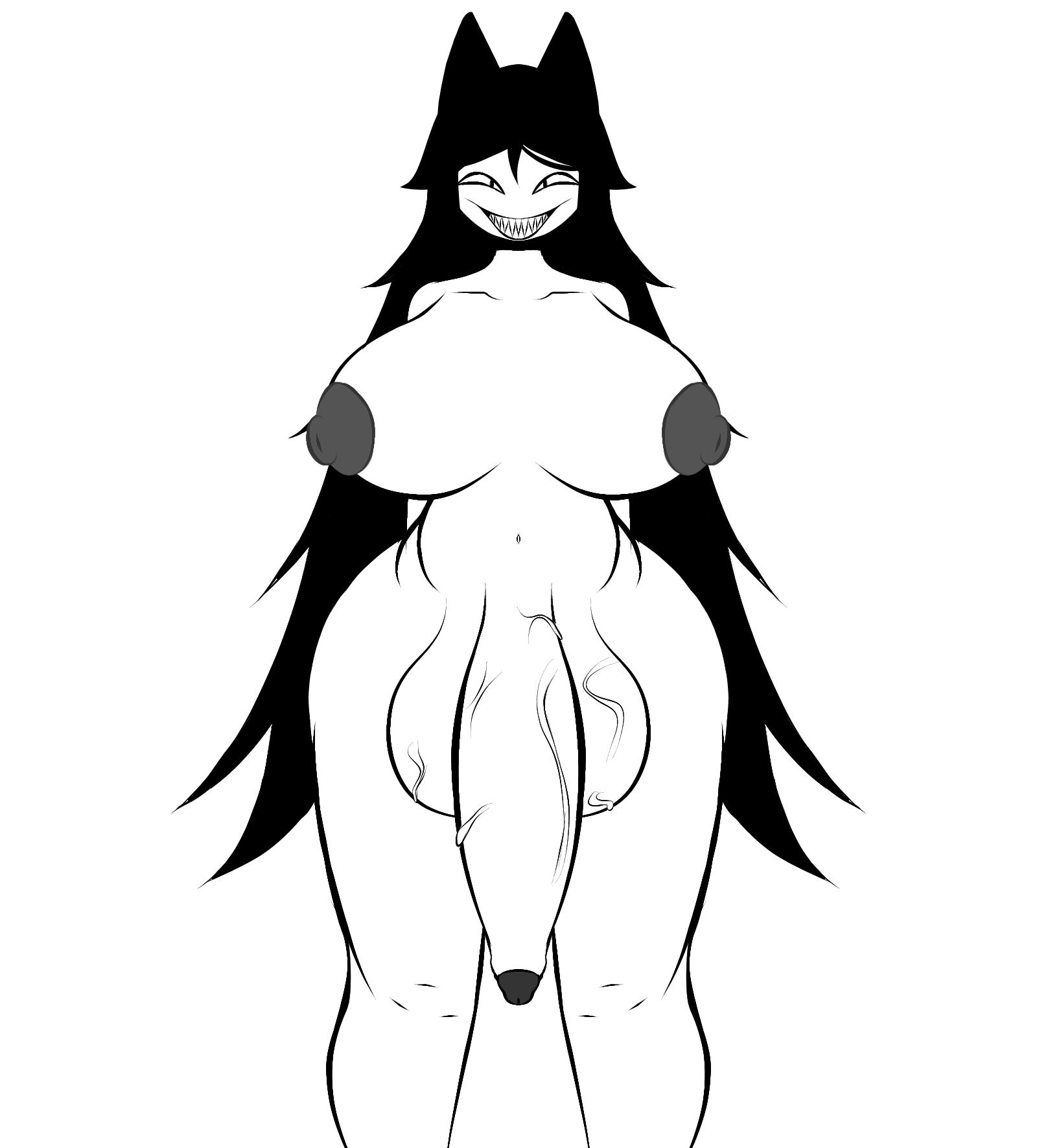 1futa, 2026, 2d, areolae, ass, balls, big boobs, big breasts, big penis, big thighs, bigger dom, bigger futa, black hair, boobs, breasts, but, choker, choker only, cock hungry, dick, dickgirl, evil smile, female, femdom, full body, fundamental paper education, futa, futa focus, futa only, futadom, futanari, futanarization, genitals, hair, hand on butt, hips, huge breasts, huge cock, intersex, light-skinned futanari, long hair, looking at viewer, miss circle (fundamental paper education), moxite102xd, naked, naked futa, nipples, only futa, penis, simple background, smile, smiling at viewer, solo, sprite, sweat, tagme, tail, teeth, tits, trans woman, veins, veiny penis, white background, white body, wide hips, woman