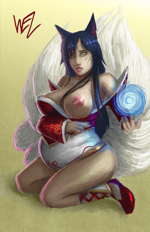 ahri fur furry_tail humanoid kemonomimi league_of_legends multiple_tails tagme tail wez