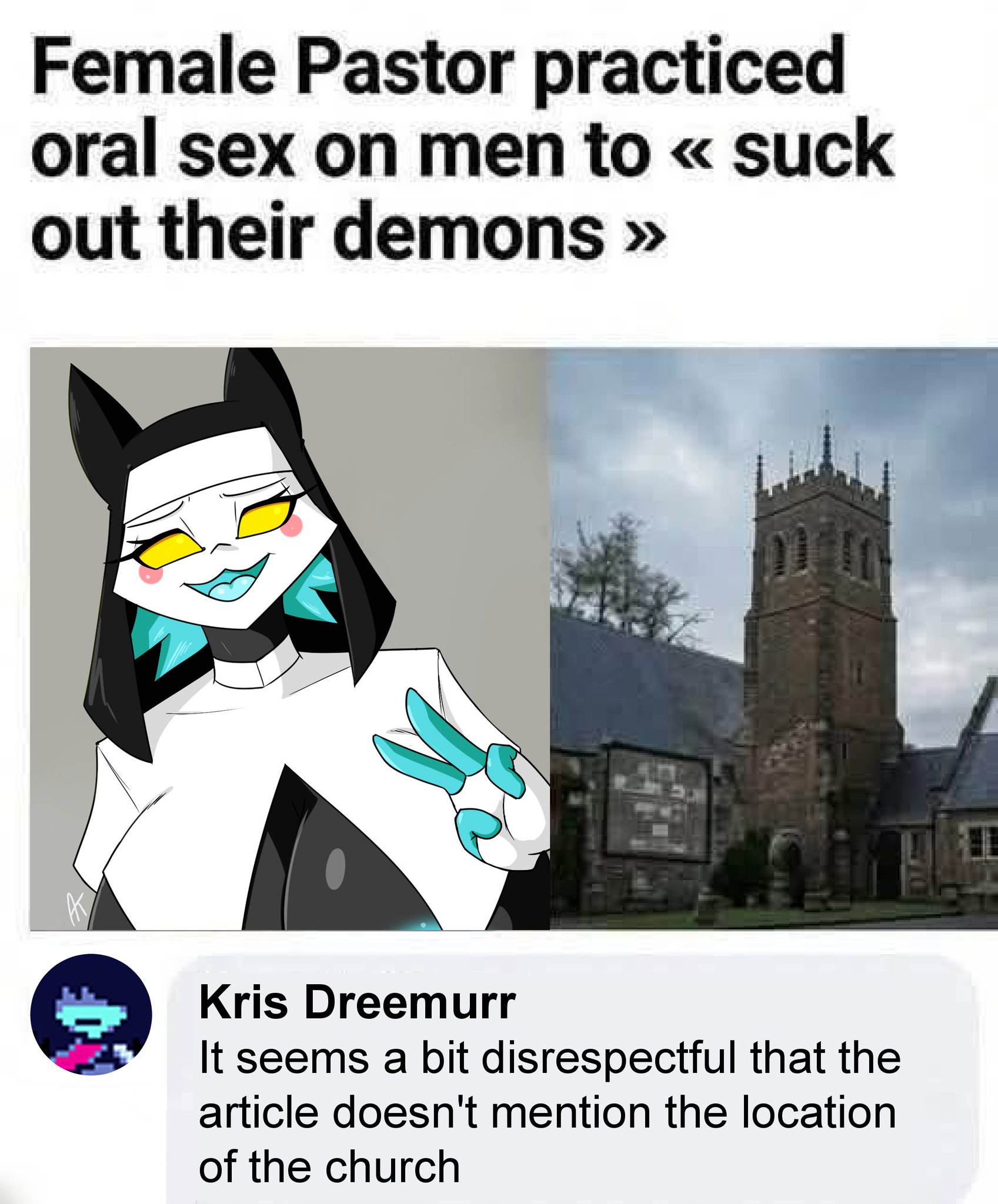 1girl, 1girls, appelknekten, areola, big breasts, breasts, caption, cat ears, curvy, deltarune, deltarune chapter 5, female, furry, huge breasts, legs, meme, meme caption, nun, nun outfit, tagme, tasque manager (deltarune), tasque manager (nun), thick thighs, tight clothing, voluptuous, voluptuous female, yellow eyes