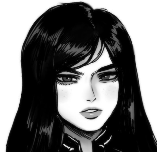dark_hair hate head_up jay-marvel long_hair raven_(stellar_blade) stellar_blade thick_lips