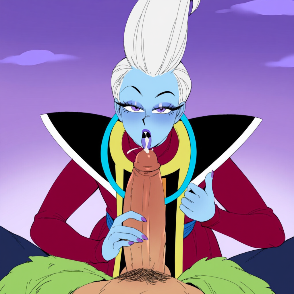 2boys after_fellatio after_oral ai_generated big_penis blue_skin broly_(dragon_ball_super) dragon_ball dragon_ball_super fellas femboy gay girly imminent_sex male muscular muscular_male novelai penis pov taller_male trap whis white_hair yaoi