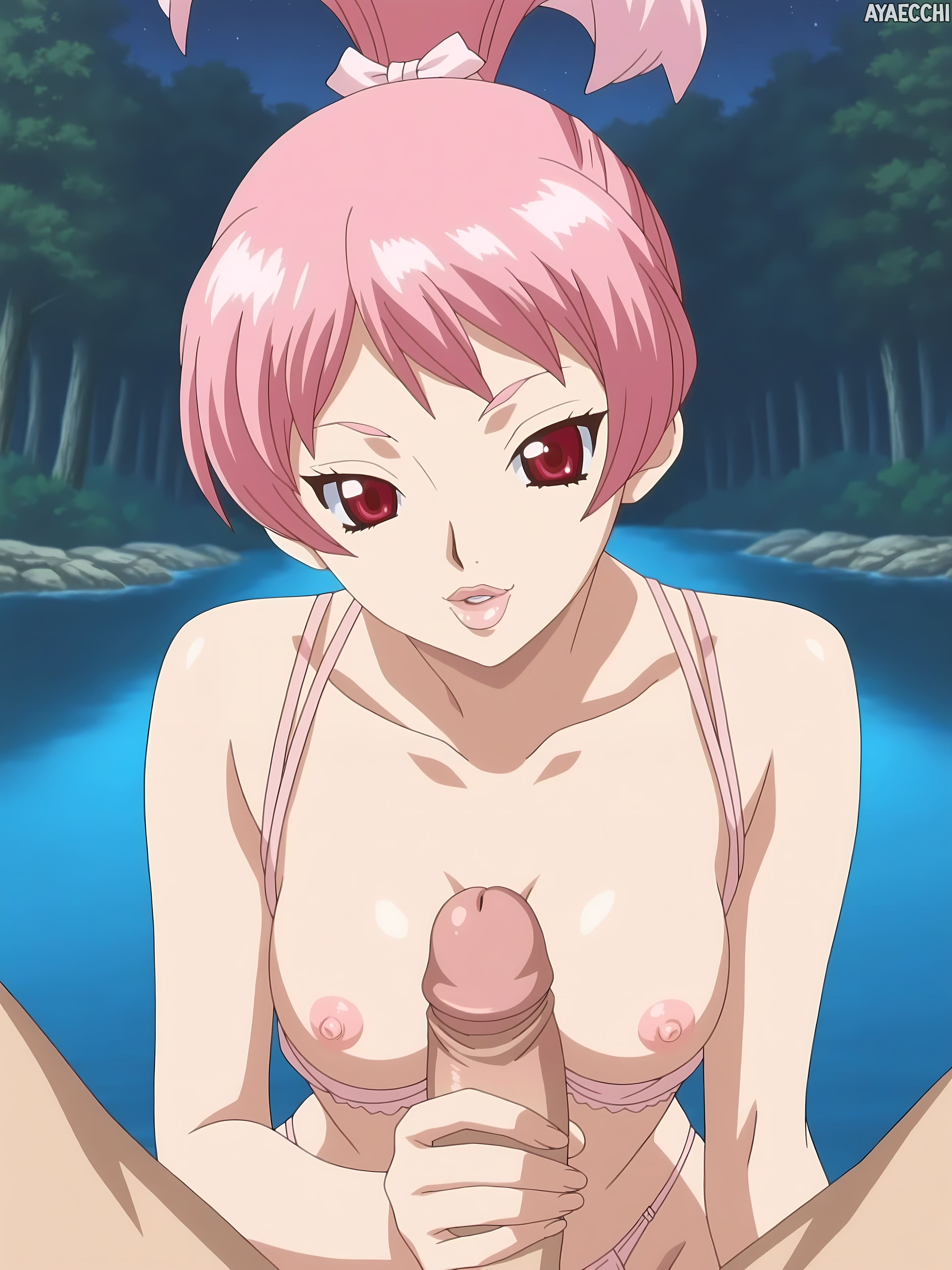 ai generated, ayaecchi, dr.stone, female, human, momiji homura, short hair, shounen jump