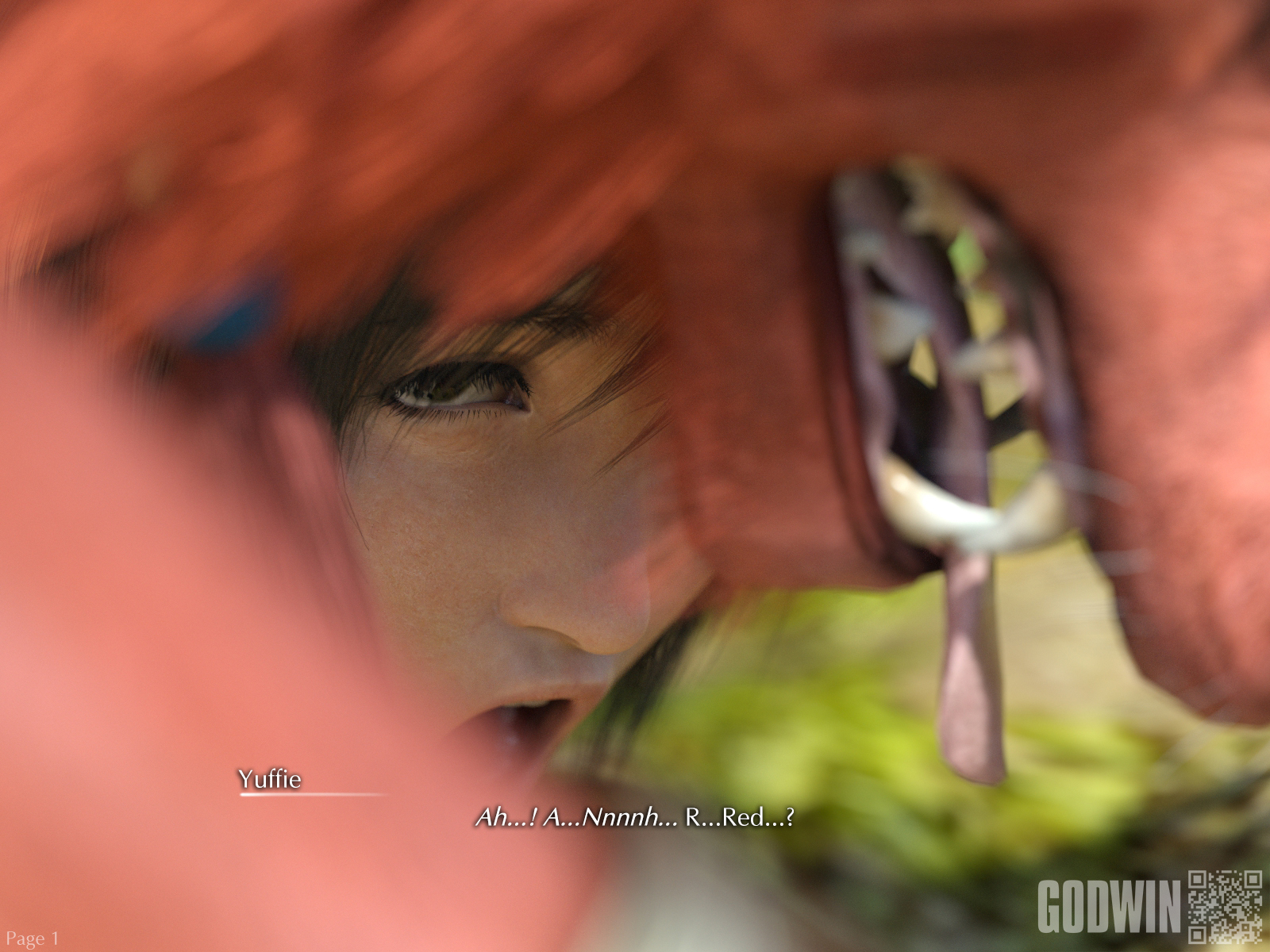 1boy, 1girls, 3d, aroused, aroused face, beast, bestiality, brown eyes, brown hair, canine, canine on human, caption, close-up, comic, comic page, dialogue, doggy, doggy style, duo, female, female focus, final fantasy, final fantasy vii, final fantasy vii remake, from behind, fur, godwin, horny, horny female, implied sex, interspecies, larger male, light skin, light-skinned female, male, neroxliv, ninja, open mouth, panting, realistic, red fur, red hair, red xiii, sex, sfw, size difference, smaller female, subtitled, tagme, talking, teenager, teeth, teeth showing, tongue, tongue out, yuffie kisaragi, zoophilia