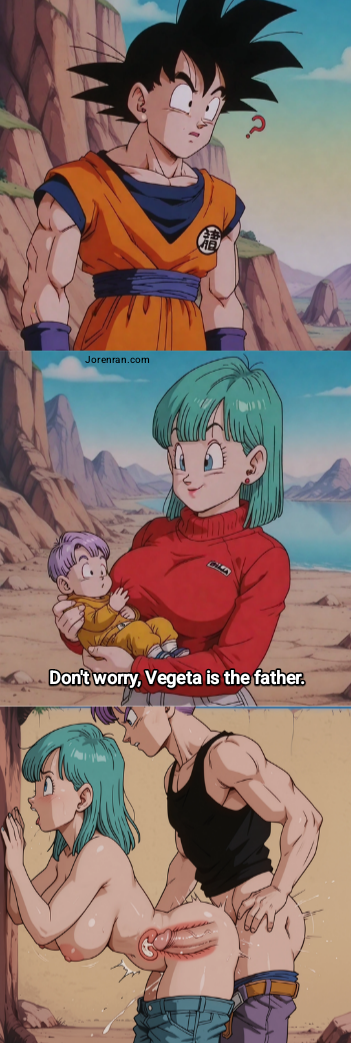 ai_generated bulma_briefs dragon_ball dragon_ball_super dragon_ball_z future_trunks goku incest jorenran meme mommy mother_and_son son_goku trunks_(dragon_ball) trunks_briefs vegeta