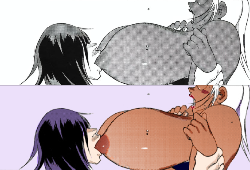 1boy 1boy1girl 1girls areola areolae asian asian_female big_ass big_breasts black_and_white breast_pull breast_sucking breastfeeding breastplay breasts breasts_bigger_than_head breasts_out brown_body brown_skin busty cleavage colored comparing dark-skinned_female dark_skin digital_drawing_(artwork) digital_media_(artwork) eiden eyes eyes_covered eyes_hidden female gg_quatre gigantic_breasts gri_gri grinis_quatre_gricom hair hips huge_breasts larger_female legs light-skinned_male light_brown_body light_skin lips long_hair male male/female mature mature_female naked nipples nude nude_female nude_male purple_eyes red_lips straight sucking_nipples thick thick_legs thick_thighs thighs top_heavy topless topless_female upper_body voluptuous white_hair wide_hips wide_thighs