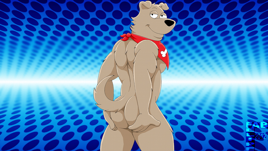 ass ass_grab bara butt_pose canine fabfelipe family_guy furry male_only new_brian tagme