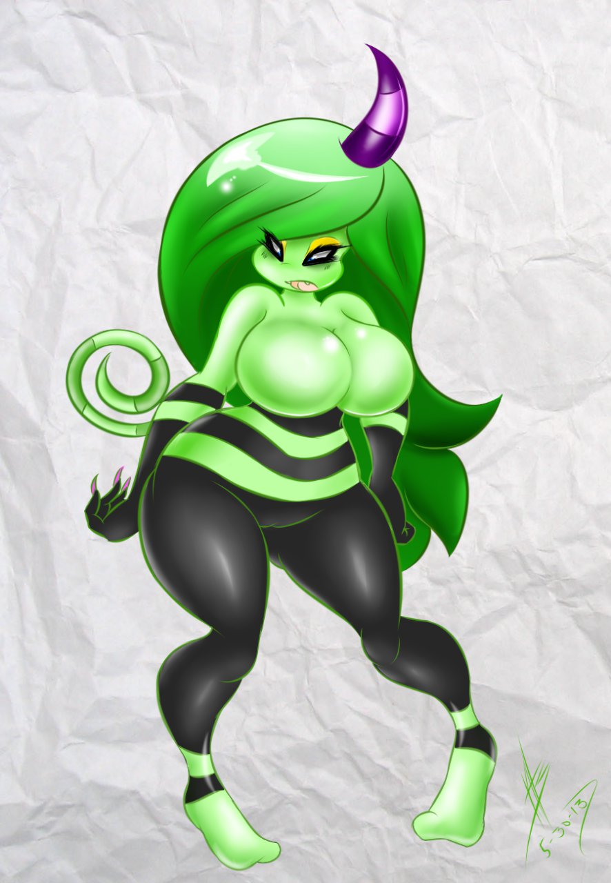 2d breasts deadly_six dullvivid female green_hair sega sonic_(series) sonic_lost_world sonic_the_hedgehog_(series) zeena zeti zeti_(species)