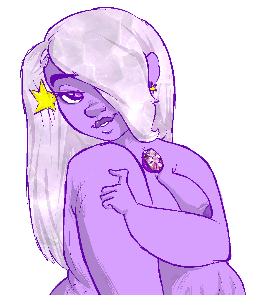 1girls amethyst_(gem) amethyst_(steven_universe) cartoon_network female gem_(species) nude pilot_amethyst_(steven_universe) purple_skin smooth_skin solo steven_universe steven_universe_(pilot)