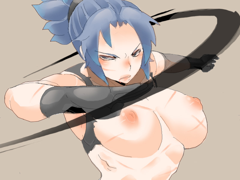 blue_hair king_of_fighters leona_heidern ryu_(artist) tagme