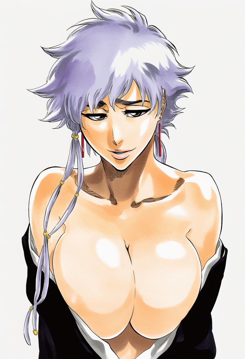 accurate art style, ai generated, anime coloring, bleach, curvy, female, female only, kotetsu isane, manga style, mature, mature female, pinup, solo, solo female, solo focus, stickyai