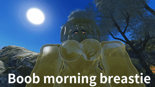 1girls, 3d, animated, berz1337, boob expansion, boob focus, breasts, english text, expansion, female, female only, gif, green, looking at viewer, meme caption, outdoors, outside, roblox, robloxian, see-through body, self upload, slime, slime girl, solo, tagme, text, tree