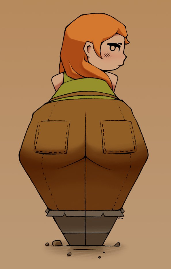 1girls, alex (minecraft), anus, ass, breasts, female, jubb, minecraft, orange hair, pussy