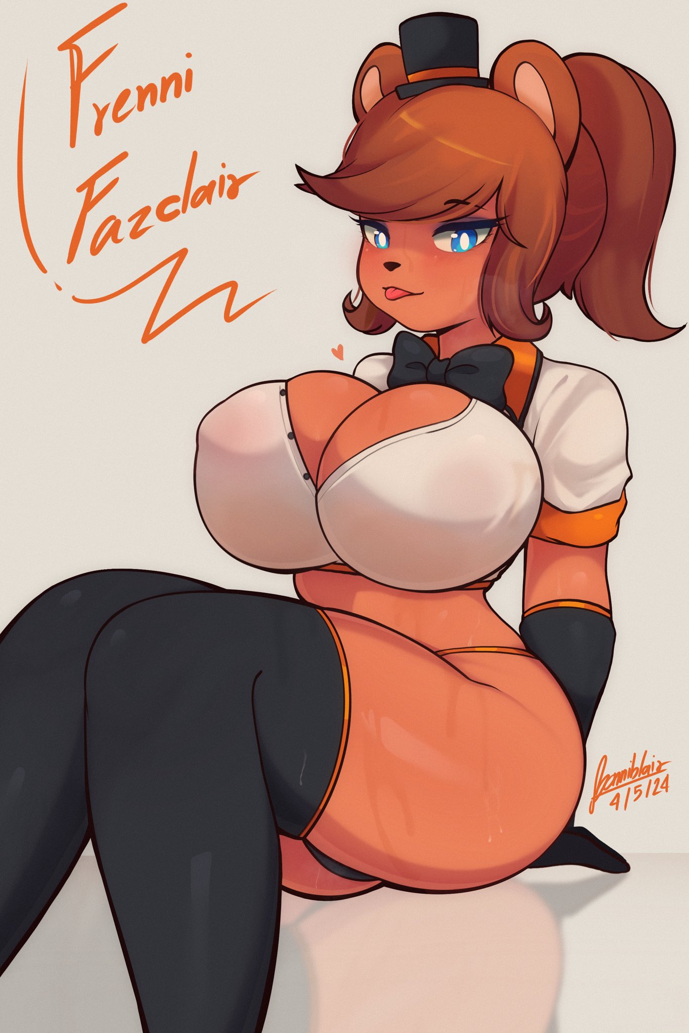 2024, bonniblair, clothed, clothing, fap nights at frenni's, female, female only, five nights at freddy's, freddy (fnaf), fredina's nightclub, frenni fazclaire, furry, furry female, furry only, solo, tagme