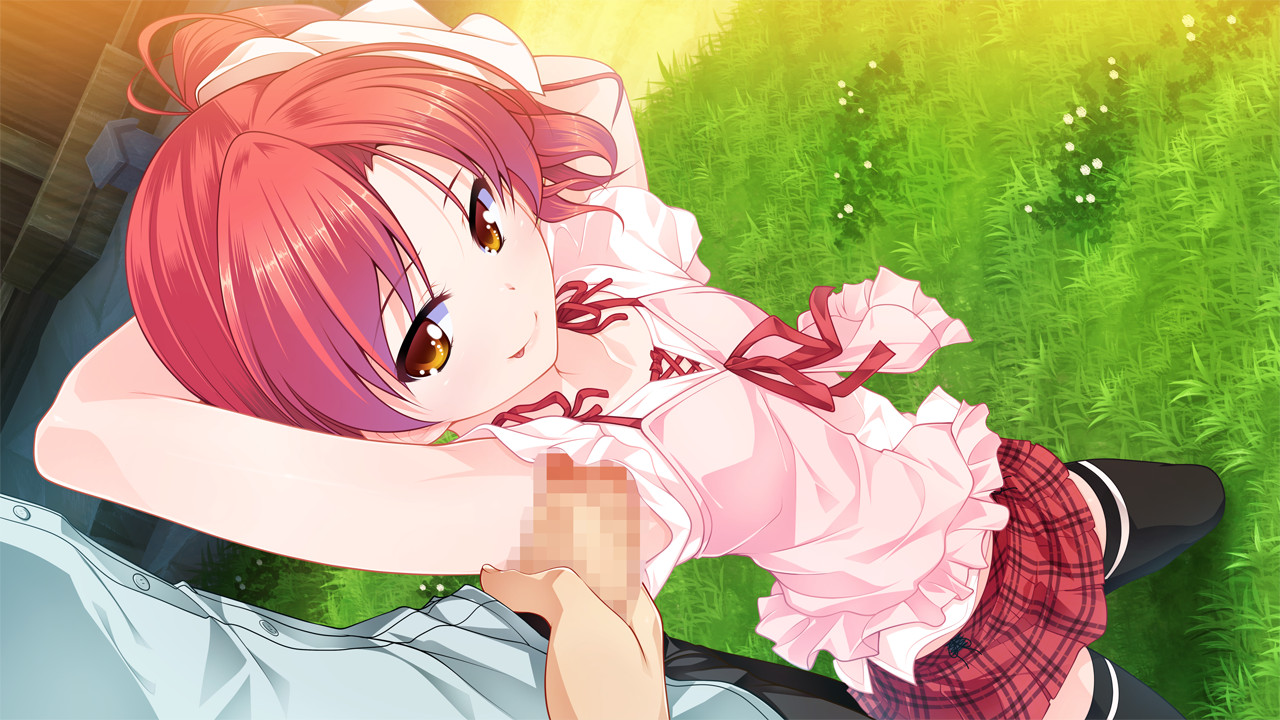 :p, 2boys, aogiri penta, armpit sex, armpits, arms behind head, blush, clothesjob, crossdressing, femboy, frills, itsukushima hibiki, josou kaikyou, male, male only, masturbation, naughty face, penis, plaid, plaid skirt, red hair, rubbing, skirt, smile, thighhighs, tongue, trap, yaoi