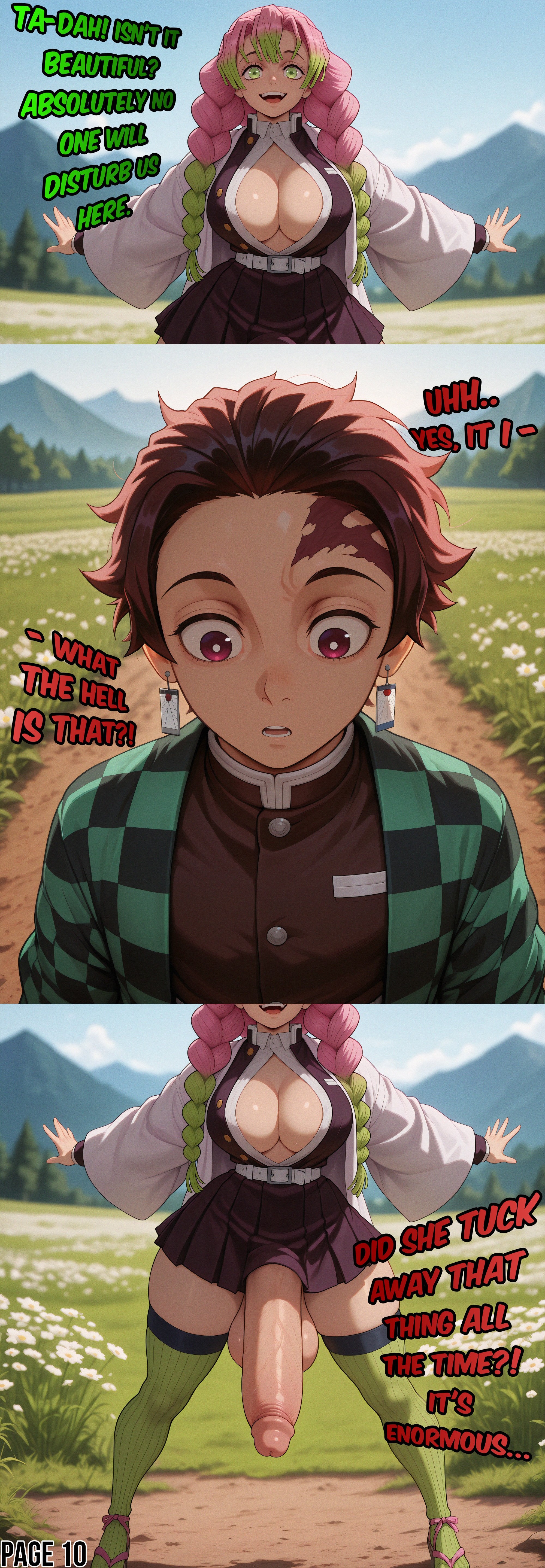 1futa, abs, absurd res, absurdly large cock, ai generated, ass, big ass, big breasts, big cock, big penis, brat, bratty, breasts, caption, cock, comic, cupping balls, curvy, curvy figure, demon slayer, dick, domination, dubious consent, enormous cock, enormous penis, fat cock, fit, futa cock, futa milf, futa mommy, futa with male, futanari, gigantic cock, gigantic penis, ginormous cock, green hair, gummy gwen, high resolution, highres, huge balls, huge breasts, huge butt, huge cock, humiliation, humongous cock, hung, hyper, hyper cock, hyper penis, imminent fellatio, imminent oral, imminent sex, impossible fit, kamado tanjirou, kanroji mitsuri, kimetsu no yaiba, long penis, looking at viewer, mature, mature body, mature figure, mature futa, milf, mitsuri kanroji, mommy, penis, pent up, perfect cock, pink hair, precum, presenting penis, purple eyes, purple hair, sitting, solo, solo futa, speaking to viewer, taker pov, tanjiro kamado, text, thick, thick ass, thick thighs, thighs, throat fuck, throbbing penis, tomboy, veins, veiny, veiny penis, very fat cock, very fat penis, voluptuous, voluptuous futanari, wide hips