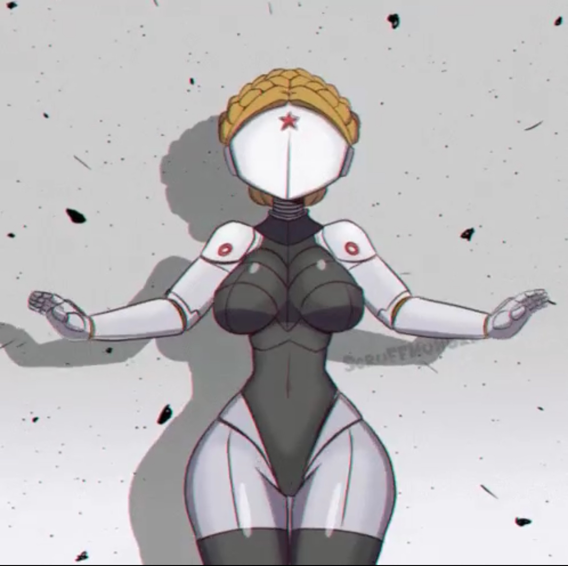 1girls, atomic heart, faceless character, female, female focus, female only, left (atomic heart), leotard, robot, robot girl, scruffmuhgruff, the twins (atomic heart)