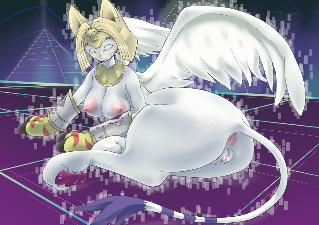 1girls digimon digimon_(species) digimon_adventure_02 egyptian_mythology female female_only furry nefertimon solo sphinx tagme