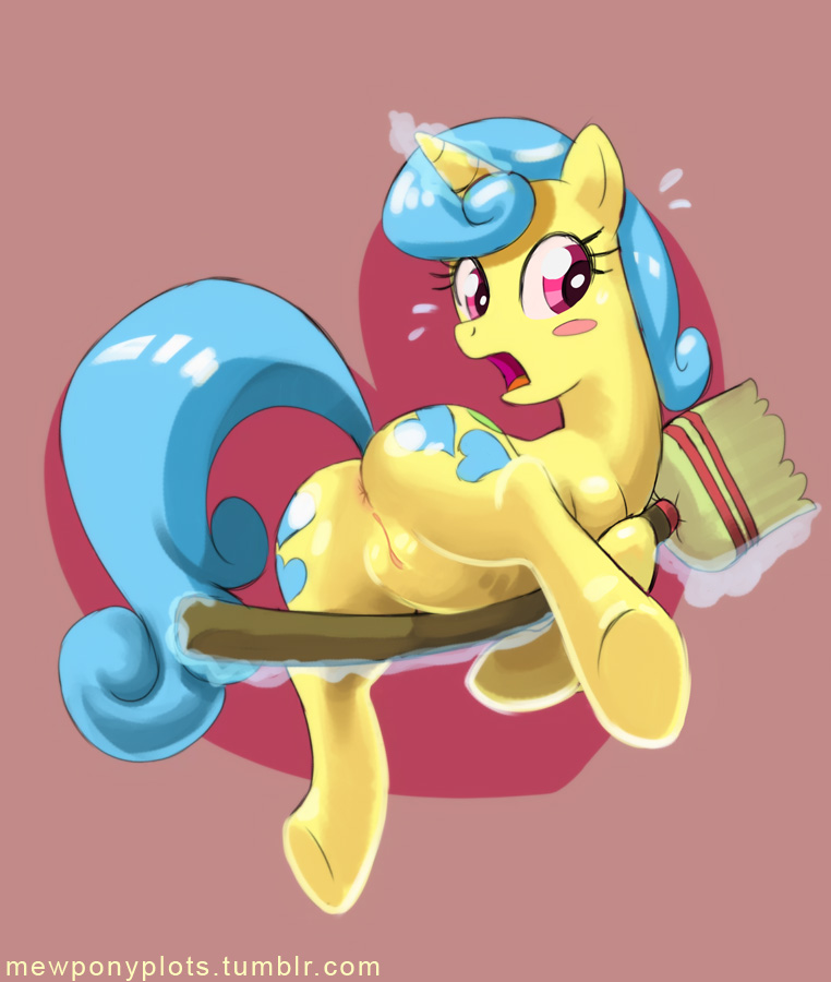 anus ass broom equine friendship_is_magic horn lemon_hearts looking_behind magic mew_(artist) my_little_pony open_mouth pussy solo unicorn