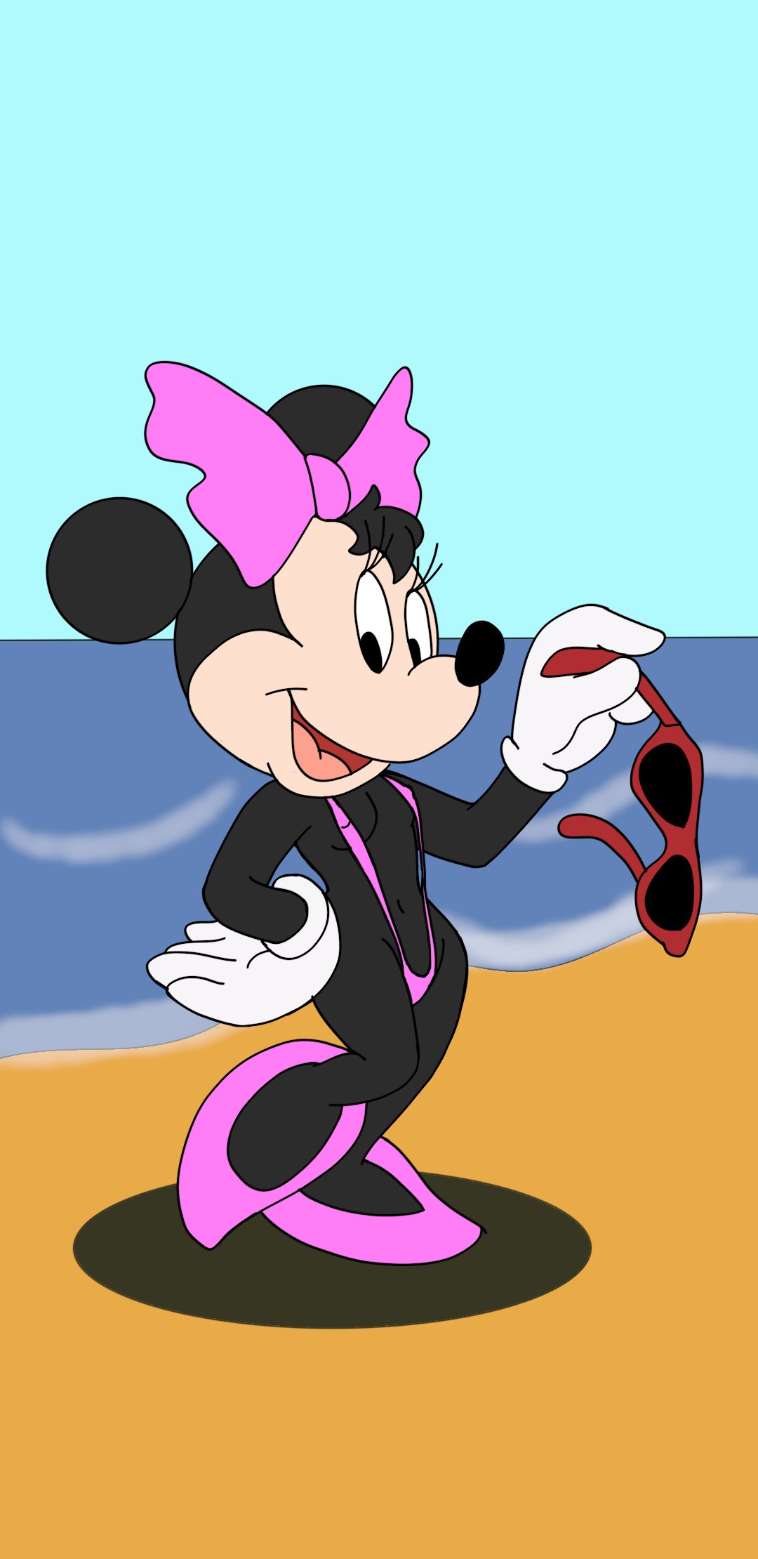 anthro bikini blackmercurius_(artist) breasts disney female furry lingerie minnie_mouse nipples pinup posing standing tzalanti_(artist)