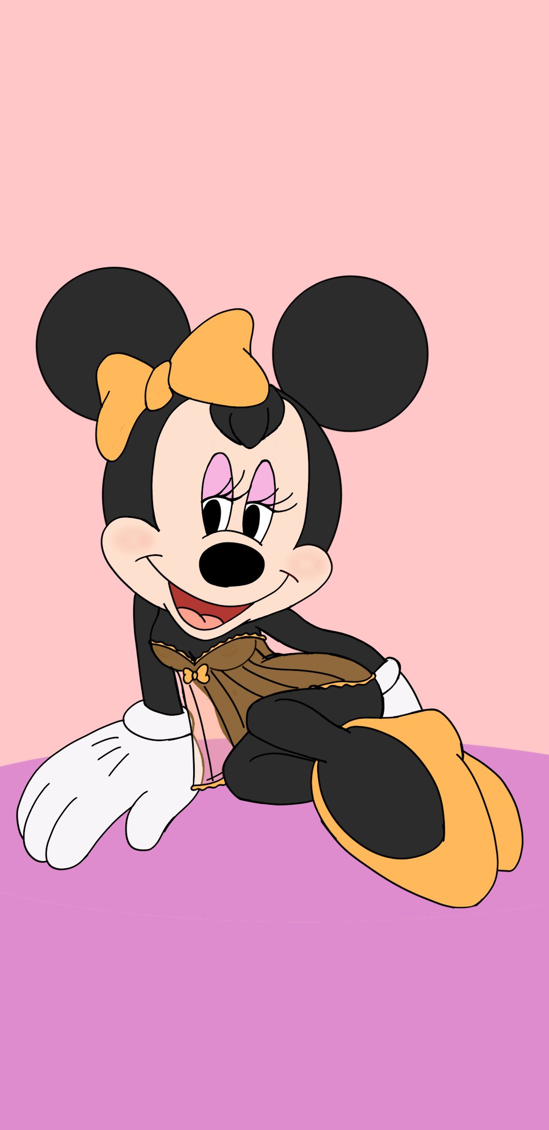 1girls anthro ass blackmercurius_(artist) breasts disney female female_focus female_only furry laying_down minnie_mouse mouse negligee partially_clothed tzalanti_(artist)