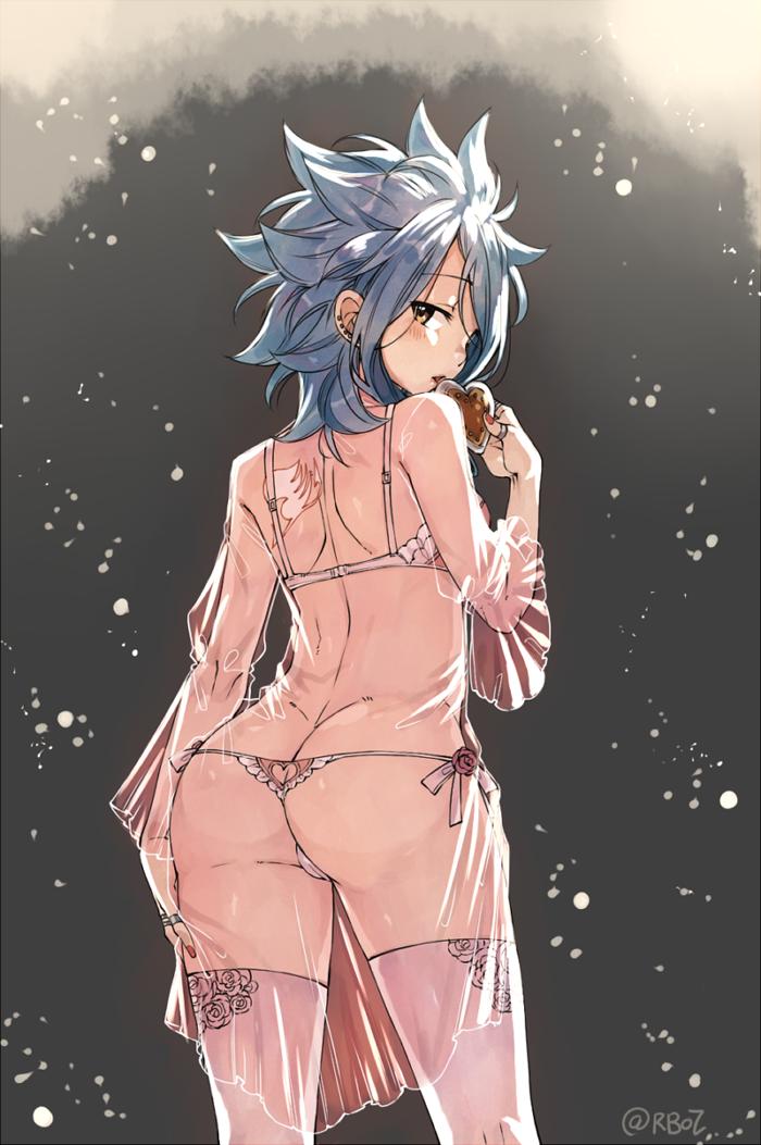 ass big_ass bikini blue_eyes blue_hair fairy_tail levy_mcgarden rusky