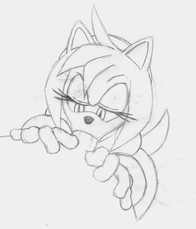 amy_rose clothing dress fellatio female fur furry hedgehog male monochrome oral ravnic sonic_(series) straight