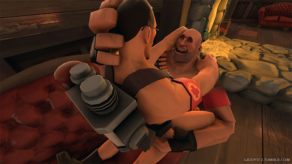 2boys 3d canon_couple cute gay giddy happy happy_sex heavy_(team_fortress_2) heavy_weapons_guy human human_male human_only love lovers loving_couple male male_only medic medic_(team_fortress_2) romantic romantic_couple sex source_filmmaker team_fortress_2 wholesome yaoi