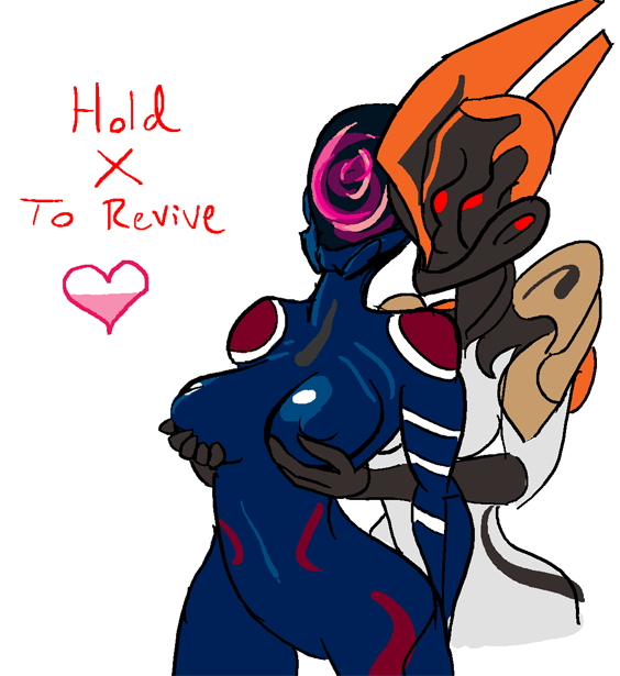 2girls ember_(warframe) female female_only mag_(warframe) multiple_girls revive tagme warframe